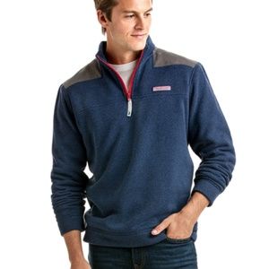 VINEYARD VINES fleece cord shoulder shep shirt quarter zip in good condition